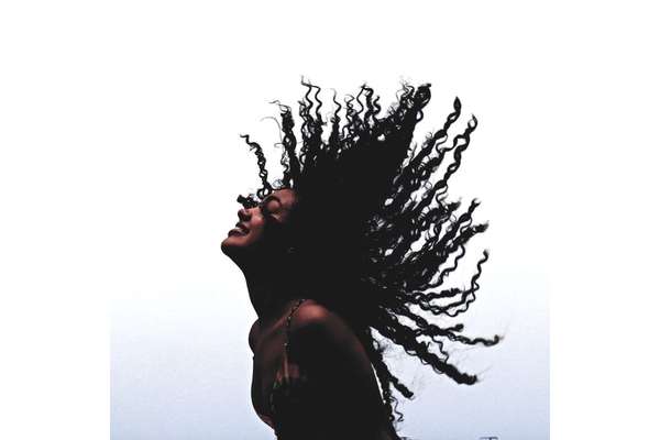 Woman being happy